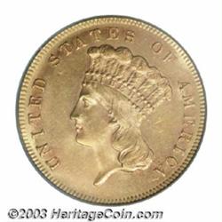 1883 $3 MS62 PCGS.
