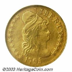 1795 $5 Small Eagle VF20 Details, Damaged, Repaired, NCS.
