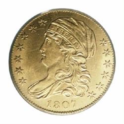1807 $5 Bust Left MS62 PCGS.
