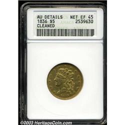 1836 $5 --Cleaned--ANACS. AU Details, Net XF45.