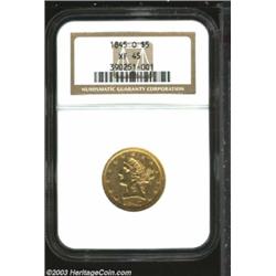 1845-O $5 XF45 NGC.