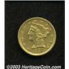 Image 1 : 1850-C $5 AU50 Cleaned, Rim Damaged, Uncertified.