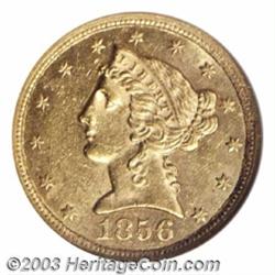 1856-C $5 AU58 NGC.
