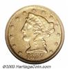Image 1 : 1857-C $5 AU50 ANACS.