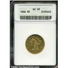 Image 3 : 1866 $5 AU58 ANACS.
