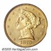 Image 1 : 1870 $5 AU58 PCGS.