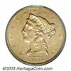 Image 1 : 1874-S $5 AU53 PCGS.