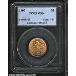 1900 $5 MS64 PCGS.