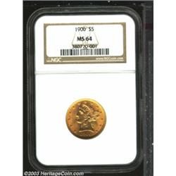 1900 $5 MS64 NGC.