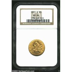 1901-S $5 MS64 NGC.