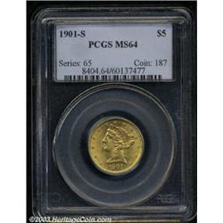 1901-S $5 MS64 PCGS.