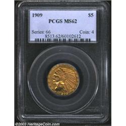 1909 $5 MS62 PCGS.