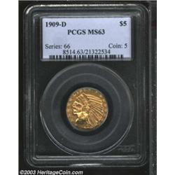 1909-D $5 MS63 PCGS.