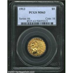 1913 $5 MS63 PCGS.