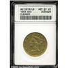 Image 1 : 1859 $10 --Cleaned--ANACS. AU Details, Net XF45.
