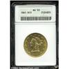 Image 1 : 1861 $10 AU53 ANACS.