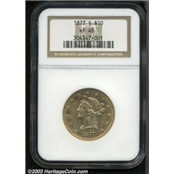 1877-S $10 XF45 PCGS.