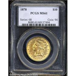 1878 $10 MS61 PCGS.