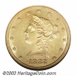 1882-CC $10 AU58 NGC.