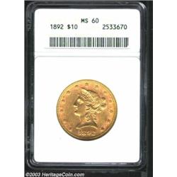 1892 $10 MS60 ANACS.