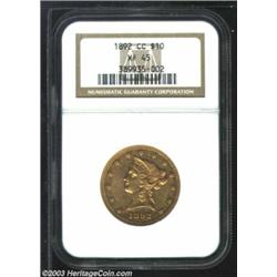 1892-CC $10 XF45 NGC.