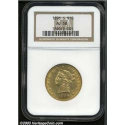 1896-S $10 AU58 NGC.