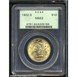 1902-S $10 MS63 PCGS.