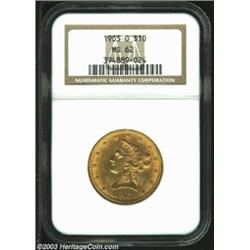 1903-O $10 MS62 NGC.