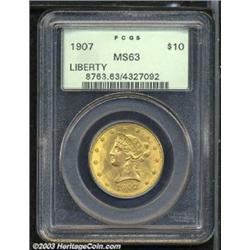 1907 $10 MS63 PCGS.