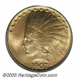 1907 $10 No Motto MS64 PCGS.