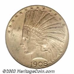 1908-S $10 MS62 PCGS.