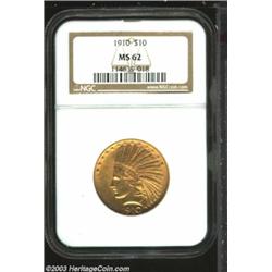 1910 $10 MS62 NGC.