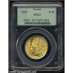 1926 $10 MS63 PCGS.