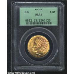 1926 $10 MS63 PCGS.