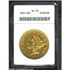 Image 1 : 1850 $20 AU50 ANACS.