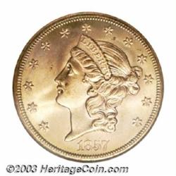 1857-S $20 MS65 NGC.