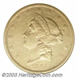 1861-S $20 Paquet XF45 ANACS.