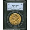 Image 3 : 1873 $20 Open 3 MS62 PCGS.