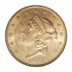 1873 $20 Open 3 MS62 NGC.