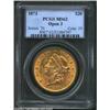 Image 3 : 1873 $20 Open 3 MS62 PCGS.