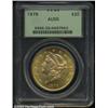 Image 1 : 1879 $20 AU55 PCGS.