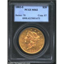 1882-S $20 MS62 PCGS.