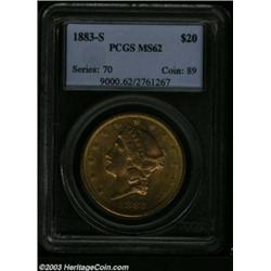 1883-S $20 MS62 PCGS.