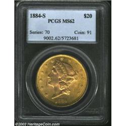 1884-S $20 MS62 PCGS.