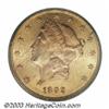 Image 1 : 1892-S $20 MS63 ICG.