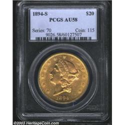 1894-S $20 AU58 PCGS.