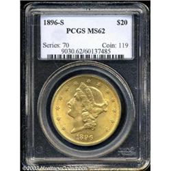 1896-S $20 MS62 PCGS.