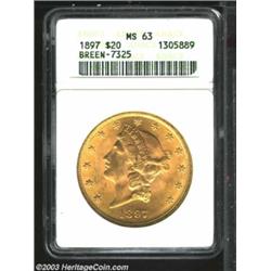 1897 $20 MS63 ANACS.