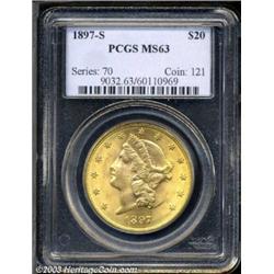 1897-S $20 MS63 PCGS.