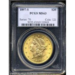 1897-S $20 MS63 PCGS.